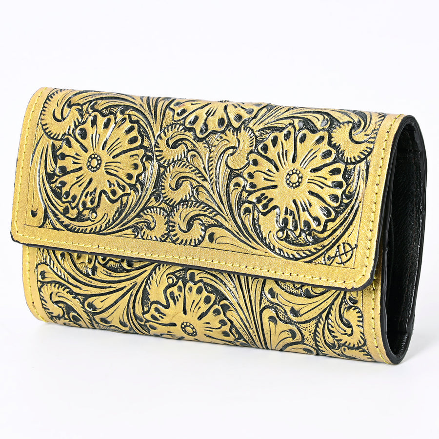 American Darling Wallet Hand Tooled Genuine Leather Western Women Bag | Wristlet Travel - Uhorse