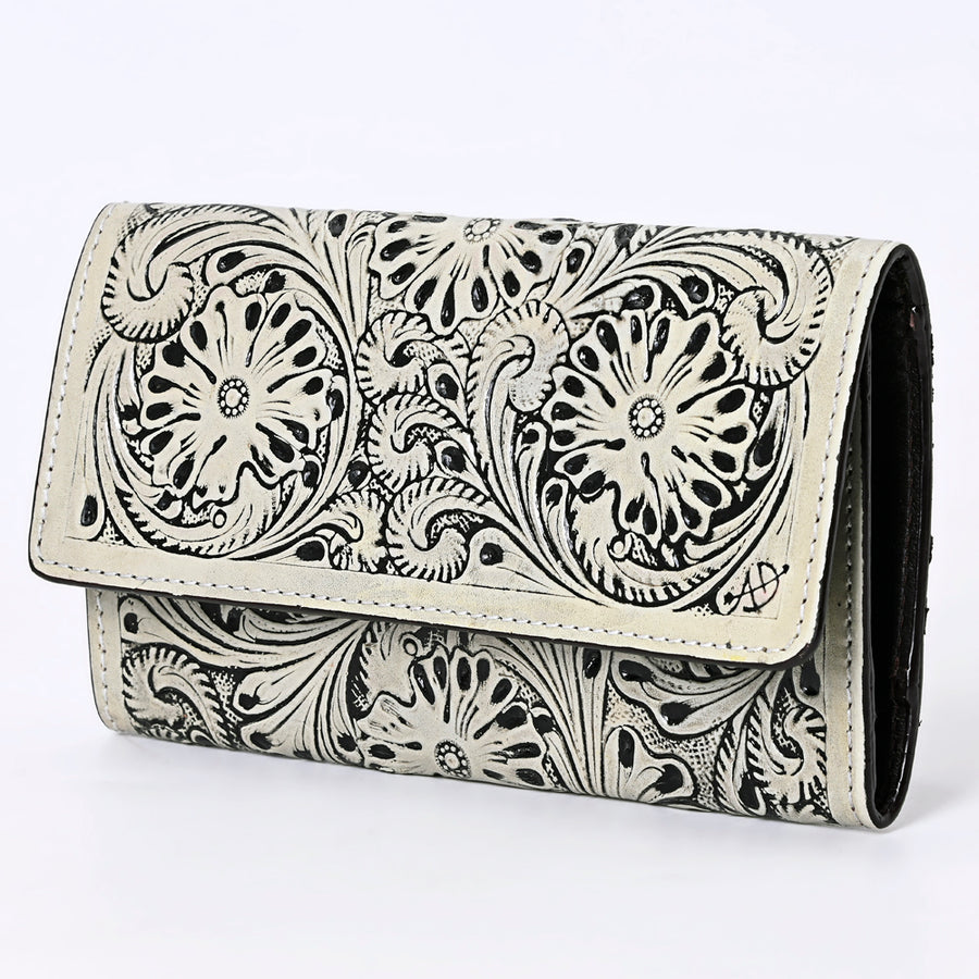 American Darling Wallet Hand Tooled Genuine Leather Western Women Bag | Wristlet Travel