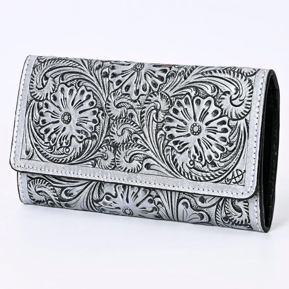 American Darling Wallet Hand Tooled Genuine Leather Western Women Bag | Wristlet Travel