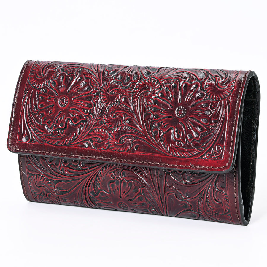 American Darling Wallet Hand Tooled Genuine Leather Western Women Bag | Wristlet Travel - Uhorse