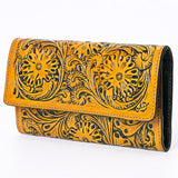American Darling Wallet Hand Tooled Genuine Leather Western Women Bag | Wristlet Travel