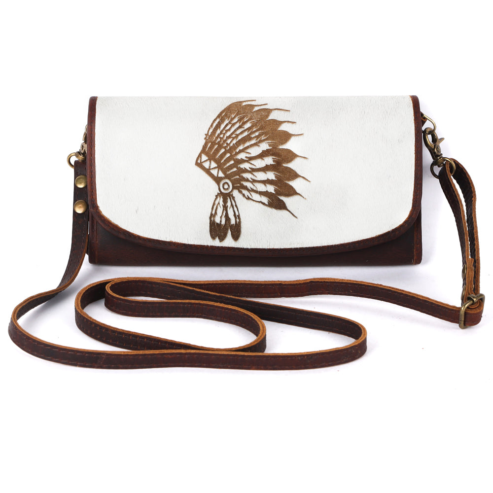 American Darling Wallet Hair on Full Grain Genuine Leather Western Women Bag | Handbag Purse Travel Clutch