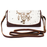 American Darling Wallet Hair on Full Grain Genuine Leather Western Women Bag | Handbag Purse Travel Clutch