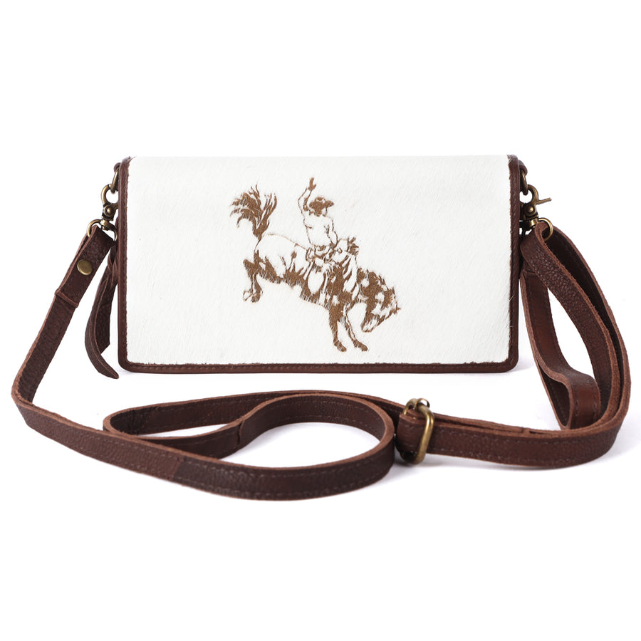 American Darling Organiser Bag, Hand Painted Western Leather, Vegetable Tanned Full Grain, 4in (H) X 8in (W) X 1.5in (D)