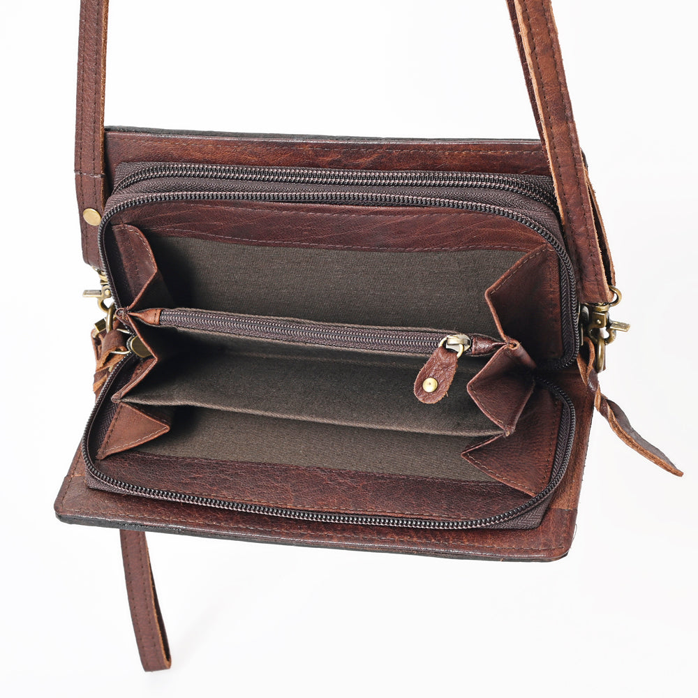 American Darling Wallet Hand Tooled Genuine Leather Western Women Bag | Handbag Purse Wristlet Travel Clutch
