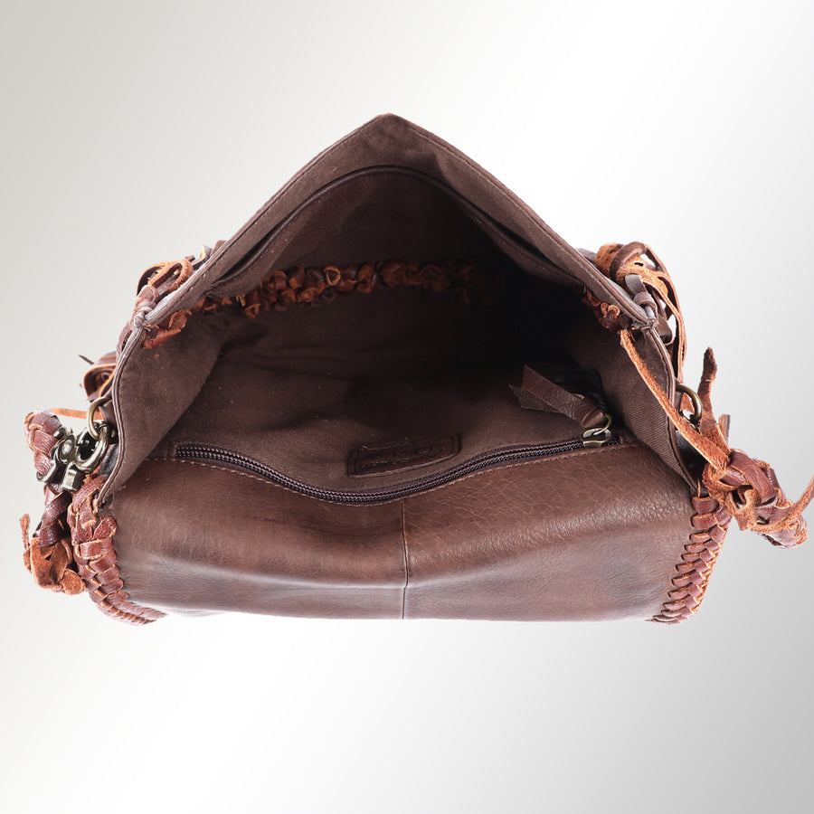 American Darling Small Cross body Bag Western Genuine Leather Handcrafted Purse with Turquoise Stone and YKK Zipper