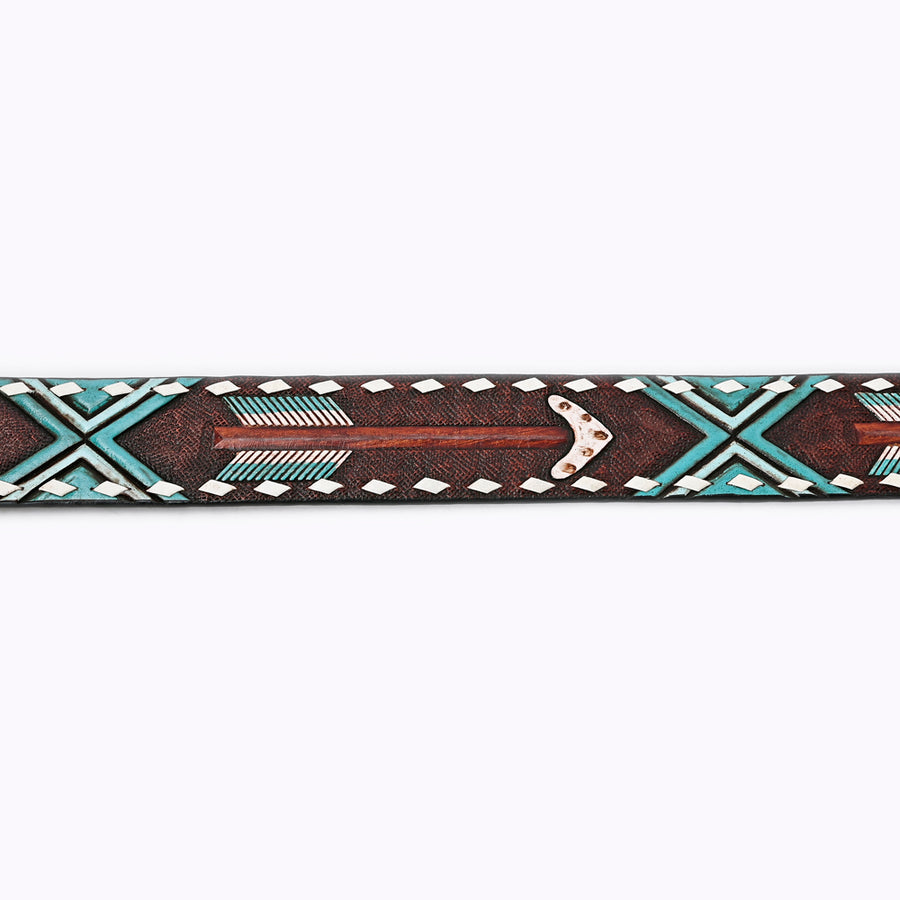 American Darling Beautifully Hand Tooled Tan Genuine Leather Belt Men and Women Western with Removable Buckle