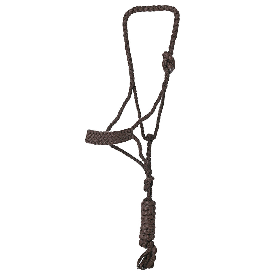 Hilason Braided Nylon Knotted Rope Horse Halter With 8 Ft. Lead Rope Heavy Duty Training Halter - Uhorse
