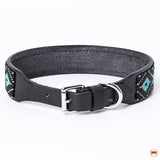 Hilason Western Style Heavy Duty Beaded American Leather Pet Dog Collar