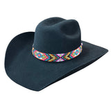 HILASON Beaded American Style Western Cowgirl Handmade Hatband | Cowgirl Hat | Western Hat Band | Women Cowboy Hat | Beaded Headbands for Women | Hat Bands for Women