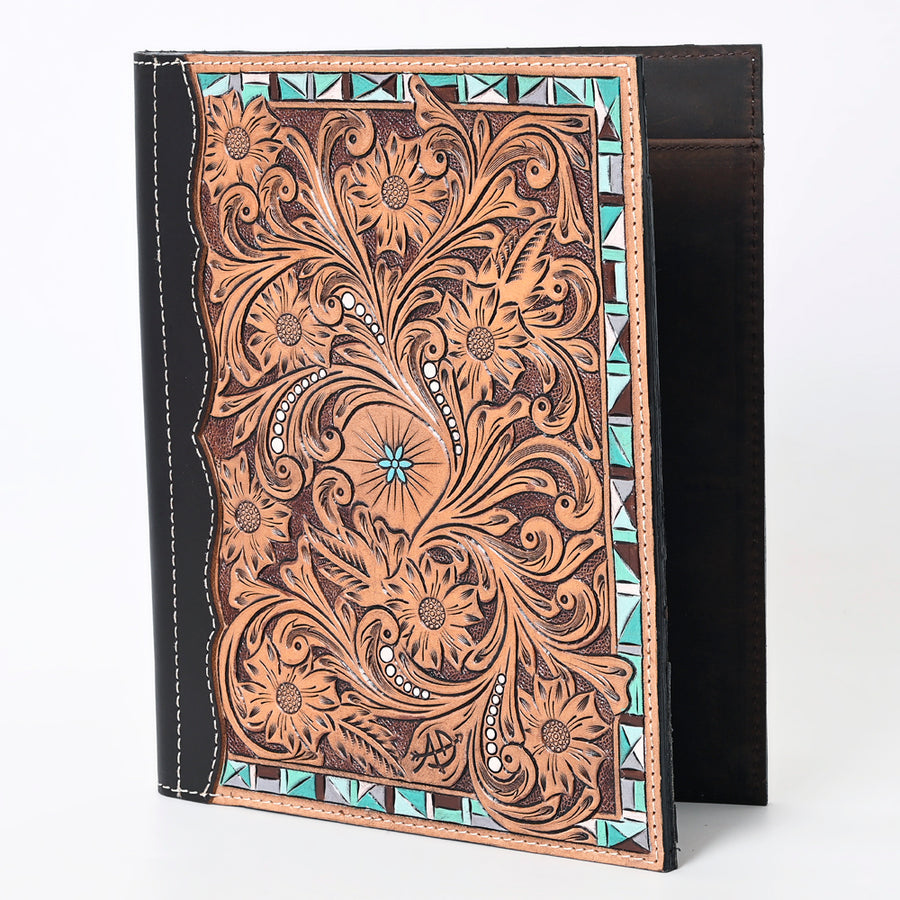American Darling Western Hand Tooled Leather Portfolio Bag Genuine Leather - Uhorse
