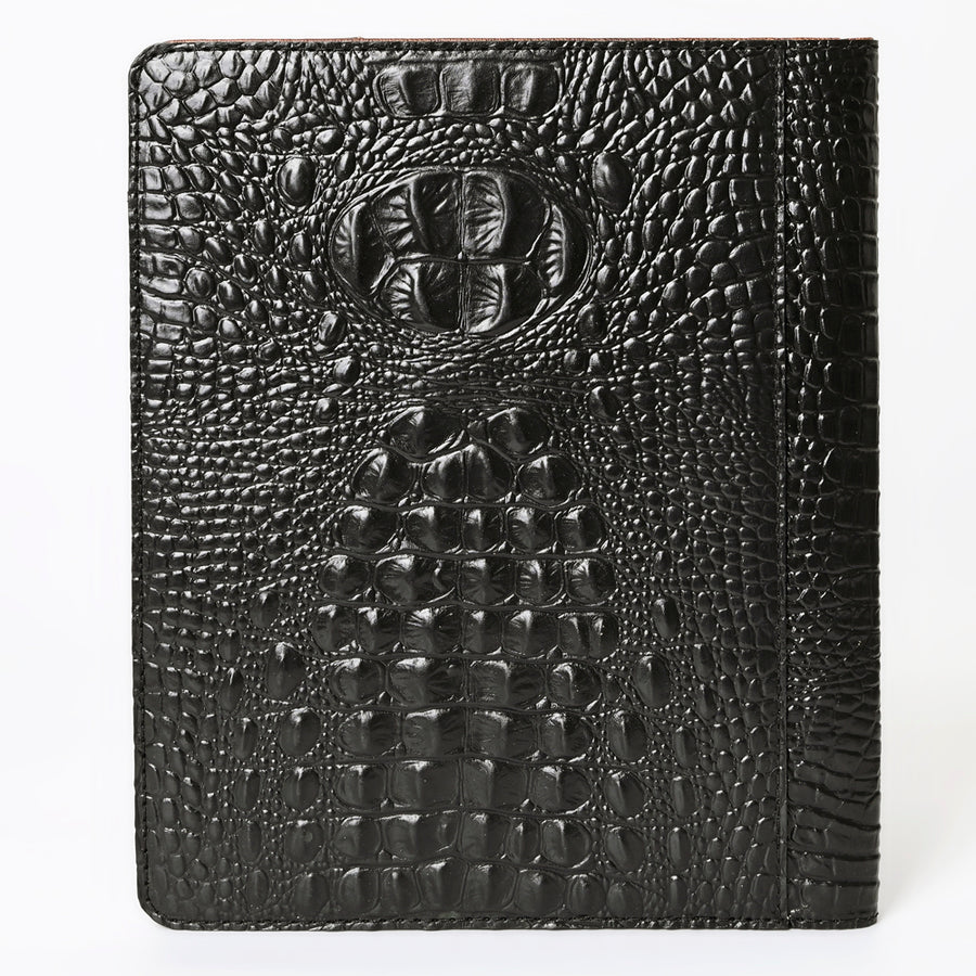 American Darling Portfolio Bag Hand Tooled Crocodile Embossed Genuine Leather Western Women | Student for Sketches