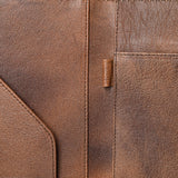 American Darling Portfolio Bag Hand Tooled Crocodile embossed Genuine Leather women bag western handbag purse