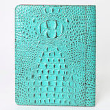 American Darling Portfolio Bag Hand Tooled Crocodile embossed Genuine Leather women bag western handbag purse