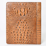 American Darling Portfolio Bag Hand Tooled Crocodile embossed Genuine Leather women bag western handbag purse