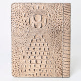 American Darling Portfolio Bag Hand Tooled Crocodile embossed Genuine Leather women bag western handbag purse