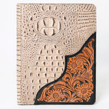 American Darling Portfolio Bag Hand Tooled Crocodile embossed Genuine Leather women bag western handbag purse