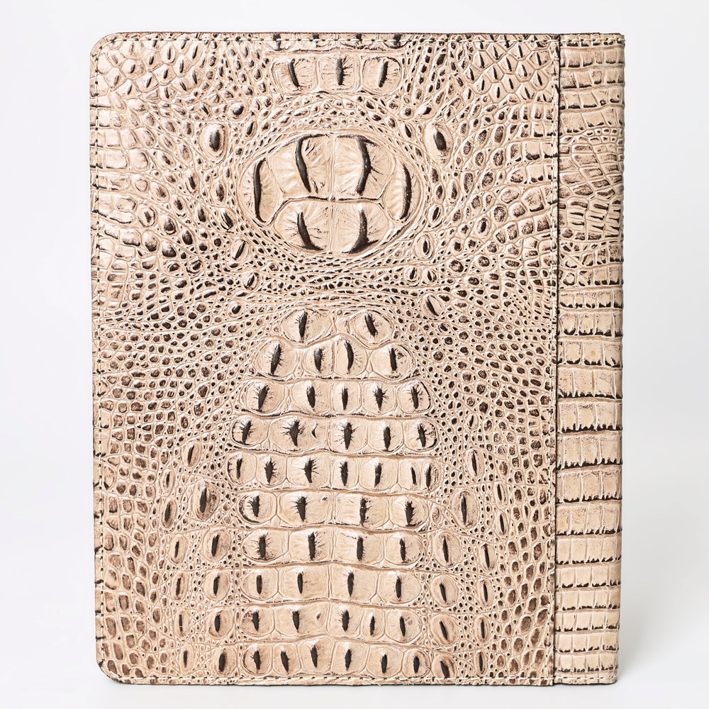 American Darling Portfolio Bag Hand Tooled Crocodile embossed Genuine Leather women bag western handbag purse