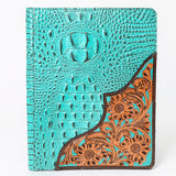 American Darling Portfolio Bag Hand Tooled Crocodile embossed Genuine Leather women bag western handbag purse