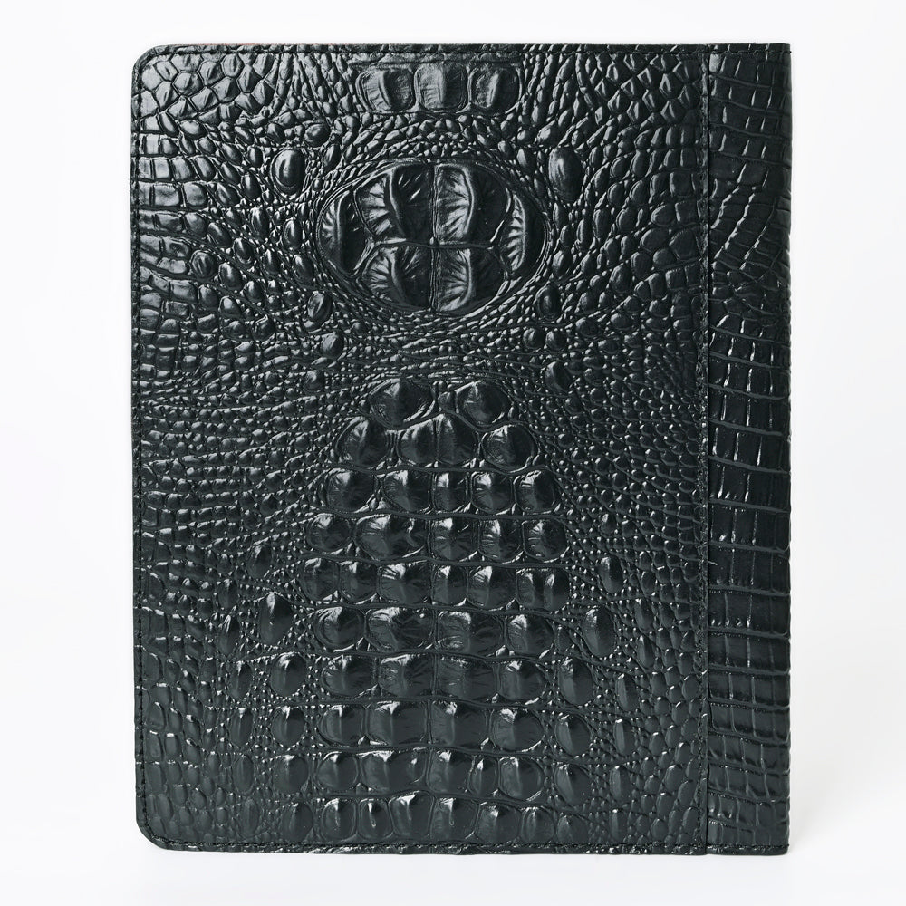 American Darling Portfolio Bag Hand Tooled Crocodile embossed Genuine Leather women bag western handbag purse