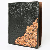 American Darling Portfolio Bag Hand Tooled Crocodile embossed Genuine Leather women bag western handbag purse