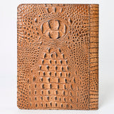 American Darling Portfolio Bag Hand Tooled Crocodile embossed Genuine Leather women bag western handbag purse