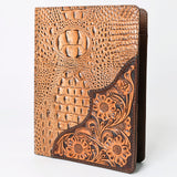 American Darling Portfolio Bag Hand Tooled Crocodile embossed Genuine Leather women bag western handbag purse