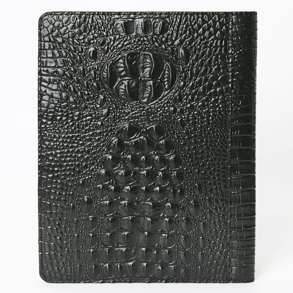 American Darling Portfolio Bag Hand Tooled Crocodile embossed Genuine Leather women bag western handbag purse