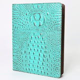 American Darling Portfolio Bag Hand Tooled Crocodile embossed Genuine Leather women bag western handbag purse