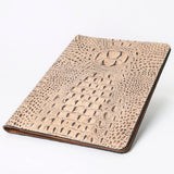 American Darling Portfolio Bag Hand Tooled Crocodile embossed Genuine Leather women bag western handbag purse