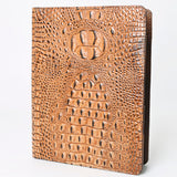 American Darling Portfolio Bag Hand Tooled Crocodile embossed Genuine Leather women bag western handbag purse