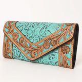 OHLAY WALLET Hand Tooled Embossed Genuine Leather women bag western handbag purse