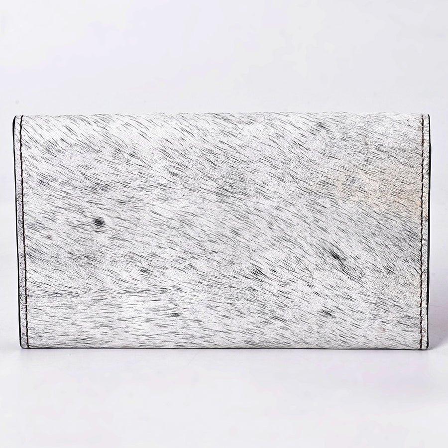 OHLAY Wallet Hand Tooled Hair-On Genuine Leather Women Bag Western Handbag Purse | Womens Handbags |Leather Belt for Summer
