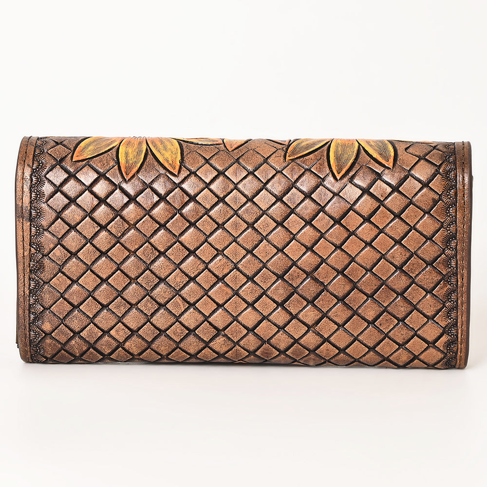 OHLAY WALLET Hand Tooled Genuine Leather women bag western handbag purse