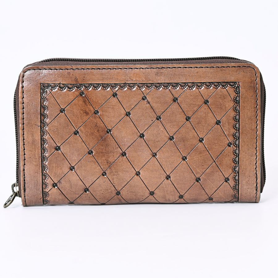 OHLAY Wallet Hand Tooled Genuine Leather Women Bag Western Handbag Purse | Womens Handbags |Leather Belt for Summer