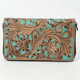 OHLAY WALLET Hand Tooled Genuine Leather women bag western handbag purse