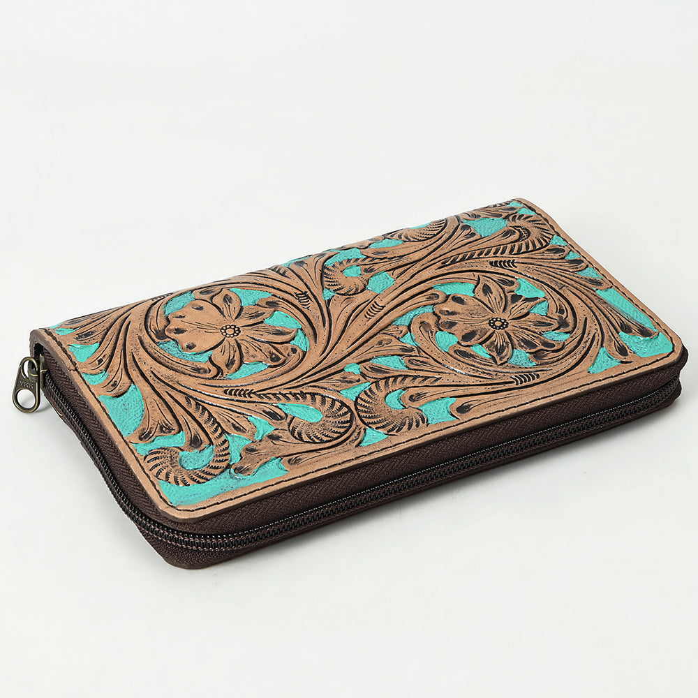 OHLAY WALLET Hand Tooled Genuine Leather women bag western handbag purse