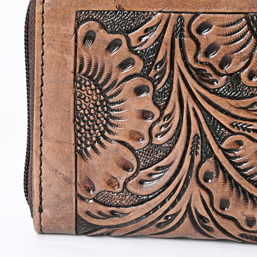 OHLAY Wallet Hand Tooled Genuine Leather Women Bag Western Handbag Purse | Womens Handbags |Leather Belt for Summer