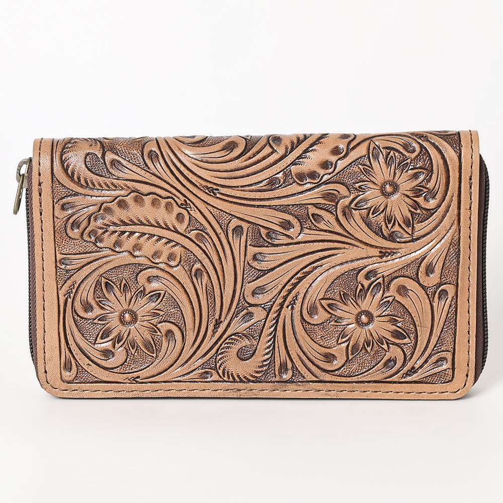 OHLAY WALLET Hand Tooled Genuine Leather women bag western handbag purse