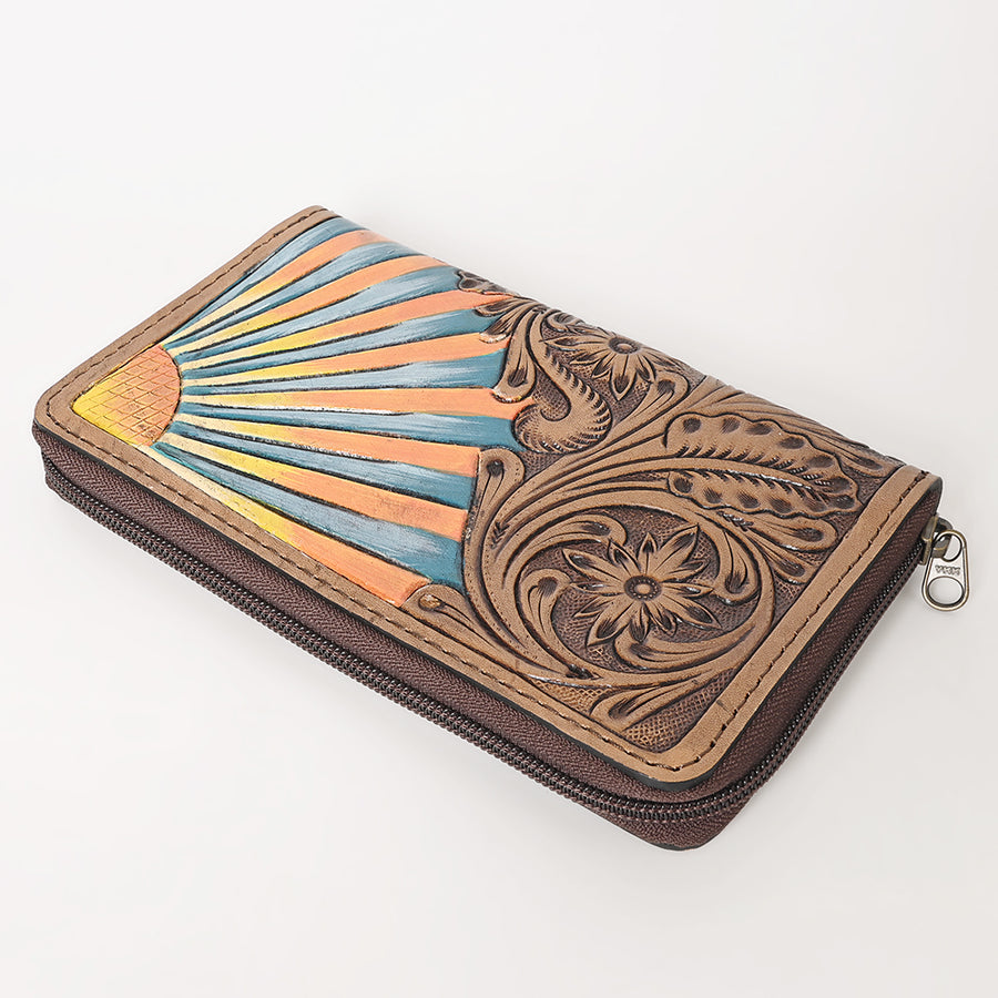 OHLAY Wallet Hand Tooled Genuine Leather Women Bag Western Handbag Purse | Womens Handbags |Leather Belt for Summer