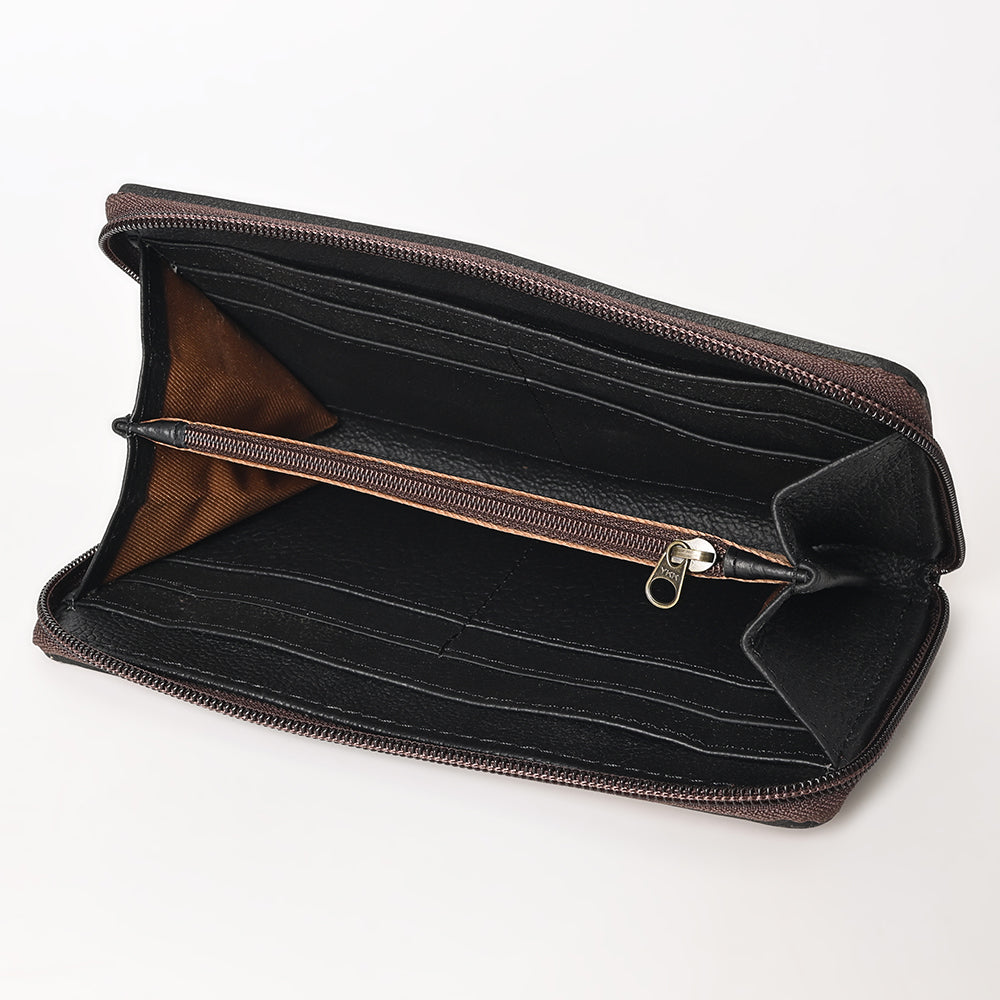 OHLAY WALLET Hand Tooled Genuine Leather women bag western handbag purse