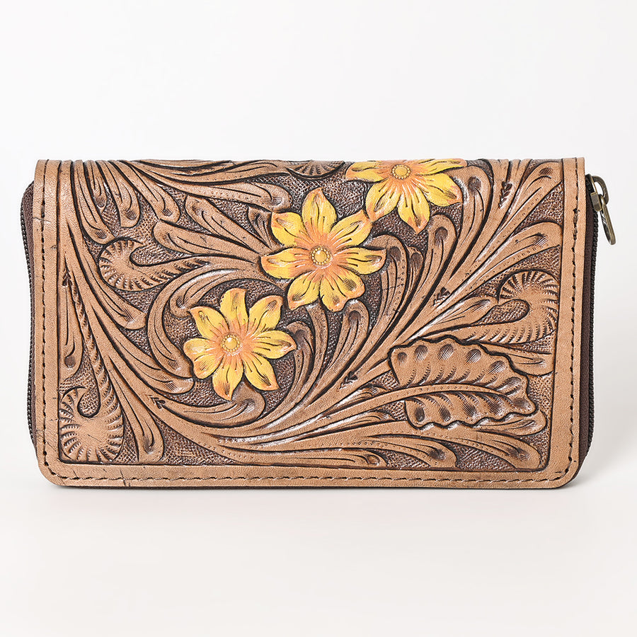 OHLAY Wallet Hand Tooled Genuine Leather Women Bag Western Handbag Purse | Womens Handbags |Leather Belt for Summer