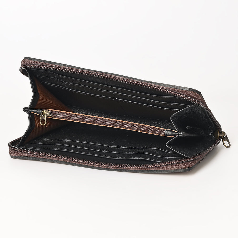 OHLAY WALLET Hand Tooled Genuine Leather women bag western handbag purse