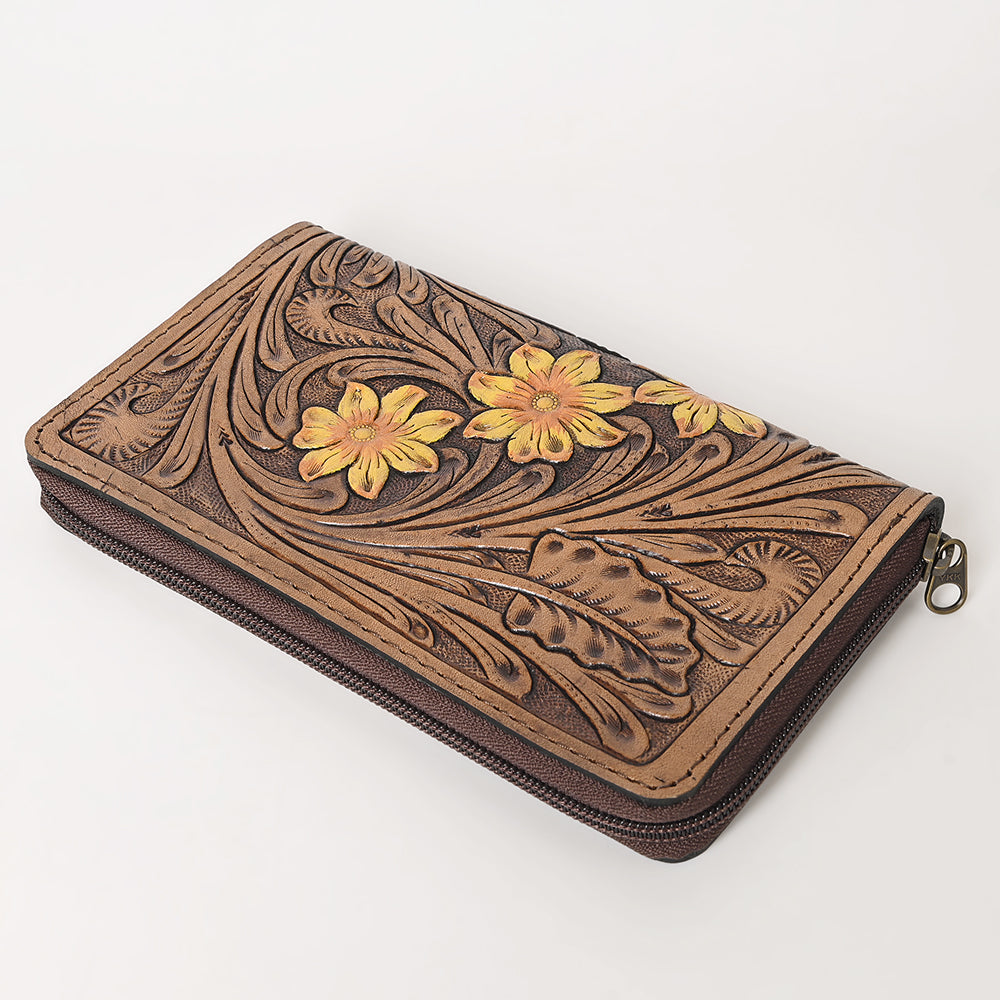 OHLAY WALLET Hand Tooled Genuine Leather women bag western handbag purse