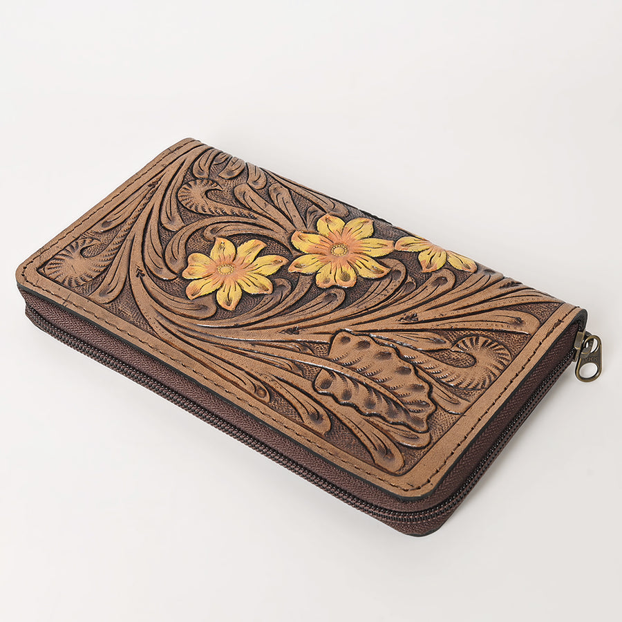 OHLAY Wallet Hand Tooled Genuine Leather Women Bag Western Handbag Purse | Womens Handbags |Leather Belt for Summer