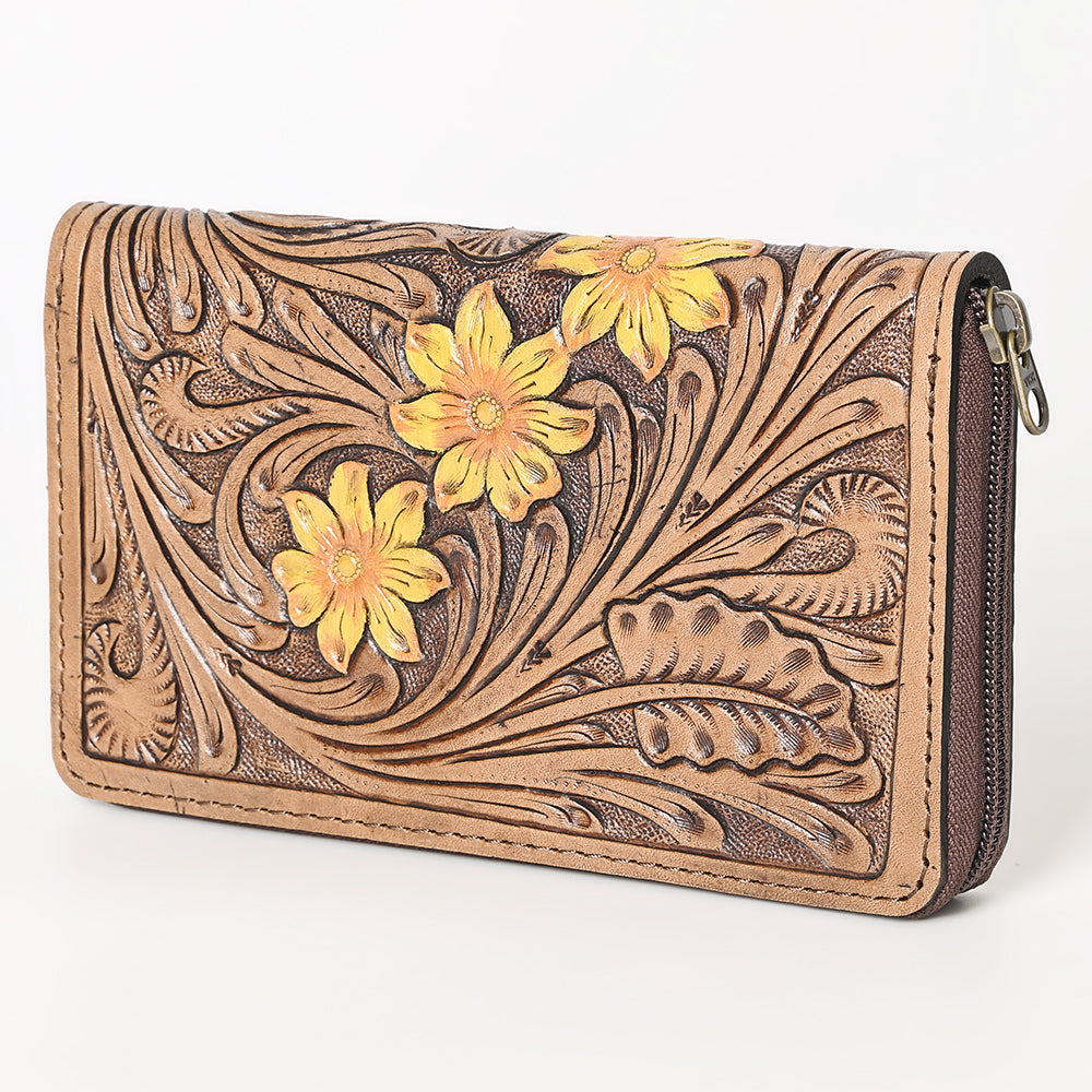 OHLAY WALLET Hand Tooled Genuine Leather women bag western handbag purse