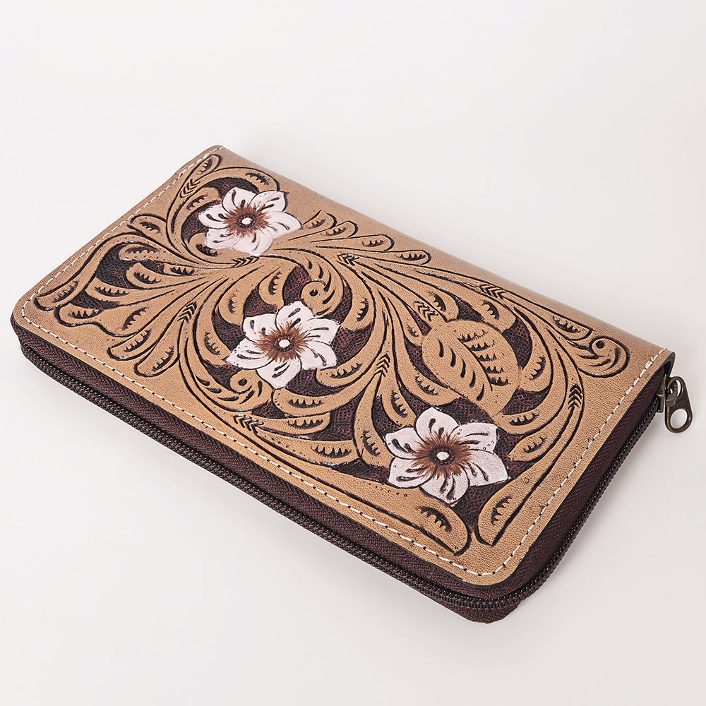 OHLAY WALLET Hand Tooled Genuine Leather women bag western handbag purse