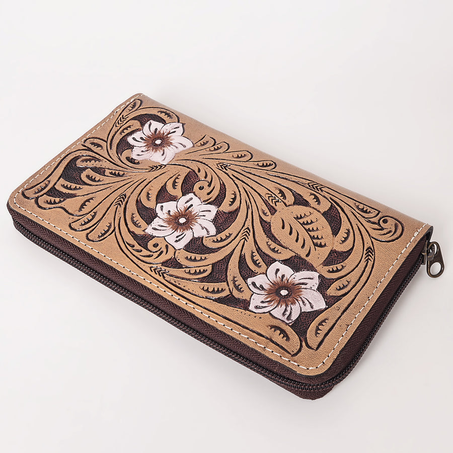 OHLAY Wallet Hand Tooled Genuine Leather Women Bag Western Handbag Purse | Womens Handbags |Leather Belt for Summer