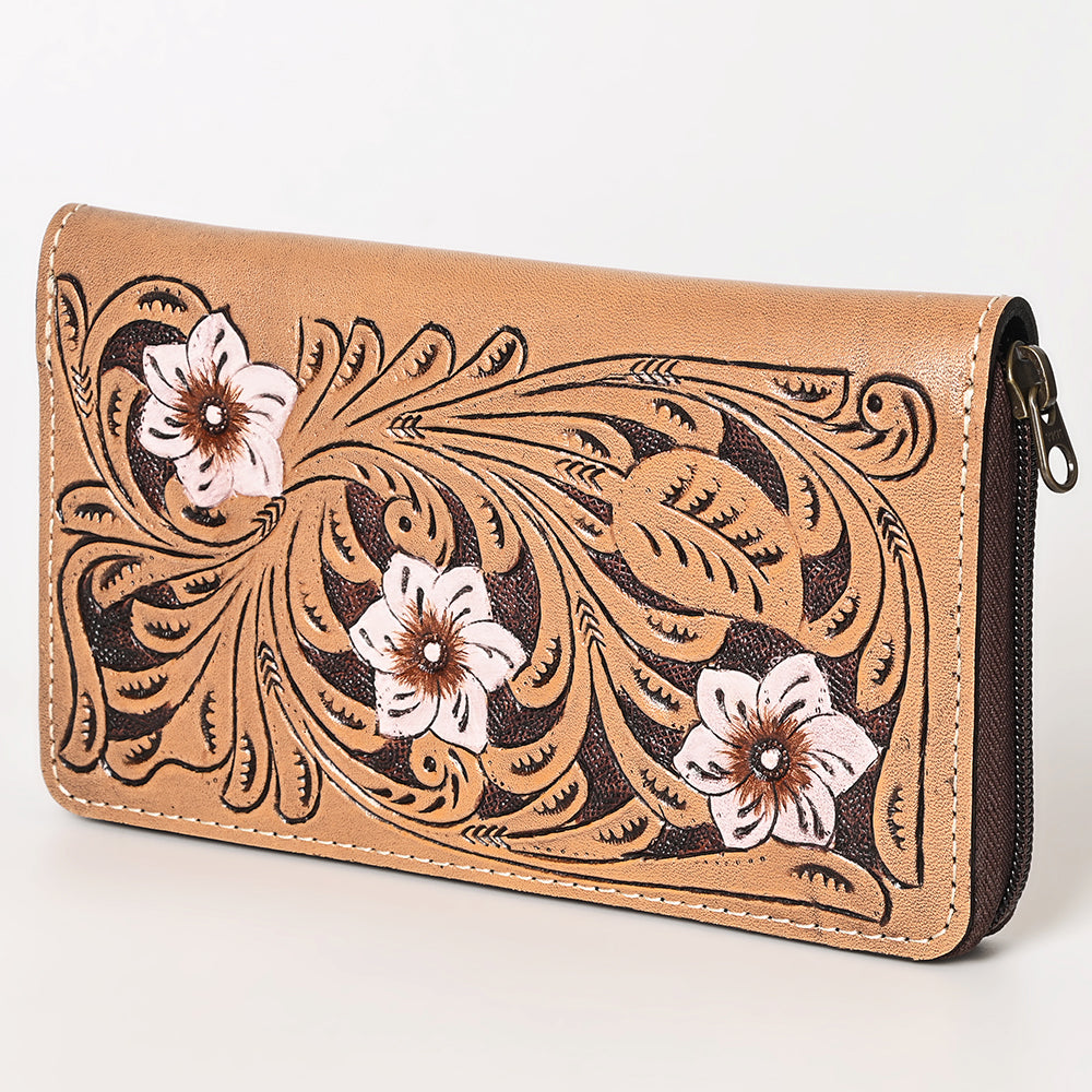 OHLAY WALLET Hand Tooled Genuine Leather women bag western handbag purse