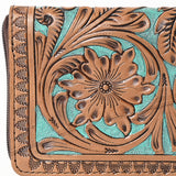 OHLAY WALLET Hand Tooled Genuine Leather women bag western handbag purse
